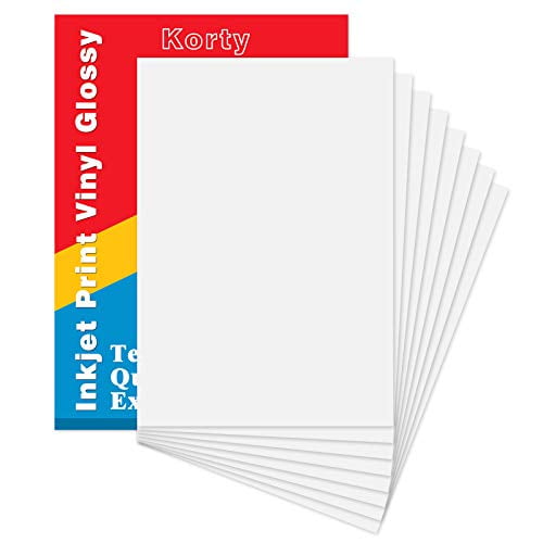 printable vinyl for inkjet printer 20 sheets premium glossy white