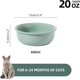 thumbnail image 2 of Ceramic Cat Bowl Cat Food and Water Bowl Kitty Bowl Pet Supplies (600ml, Light Green), 2 of 4