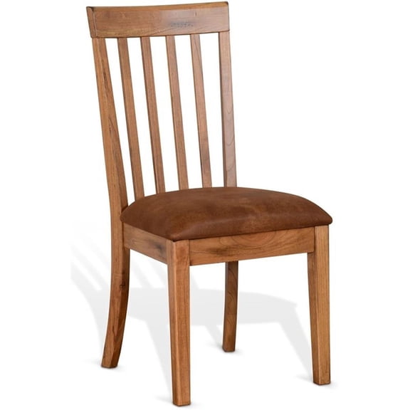 Sunny Designs Sedona 19" Mindi Wood Slatback Chair in Rustic Oak (Set of 2)