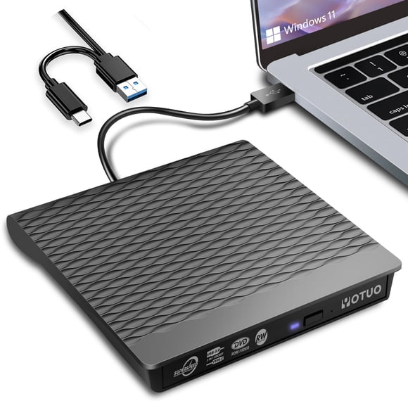 Unidad de DVD externa YOTUO USB 3.0 tipo C para Windows/Mac