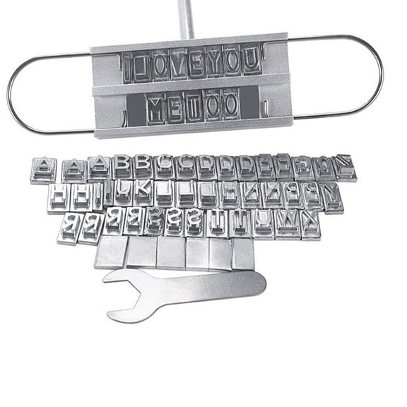 VERDANVERSE Meat Branding Set Branding Iron Silver Aluminum Alloy 1 Set