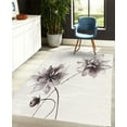 thumbnail image 4 of Watercolor Flower Decorative Rug, Flora Drawing Soft Spring Colors Retro Style Floral Art, Quality Carpet for Bedroom Dorm and Living Room, 6 Sizes, Taupe Grey, by Ambesonne, 4 of 4
