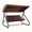 Brown, variant on Kicctian 3-Seat Outdoor Swing Chair with Adjustable Canopy, Convertible Bench to Flat Bed, with Removable Cushions, 750 lbs Capacity, Ideal for Patio, Garden, Porch, Red