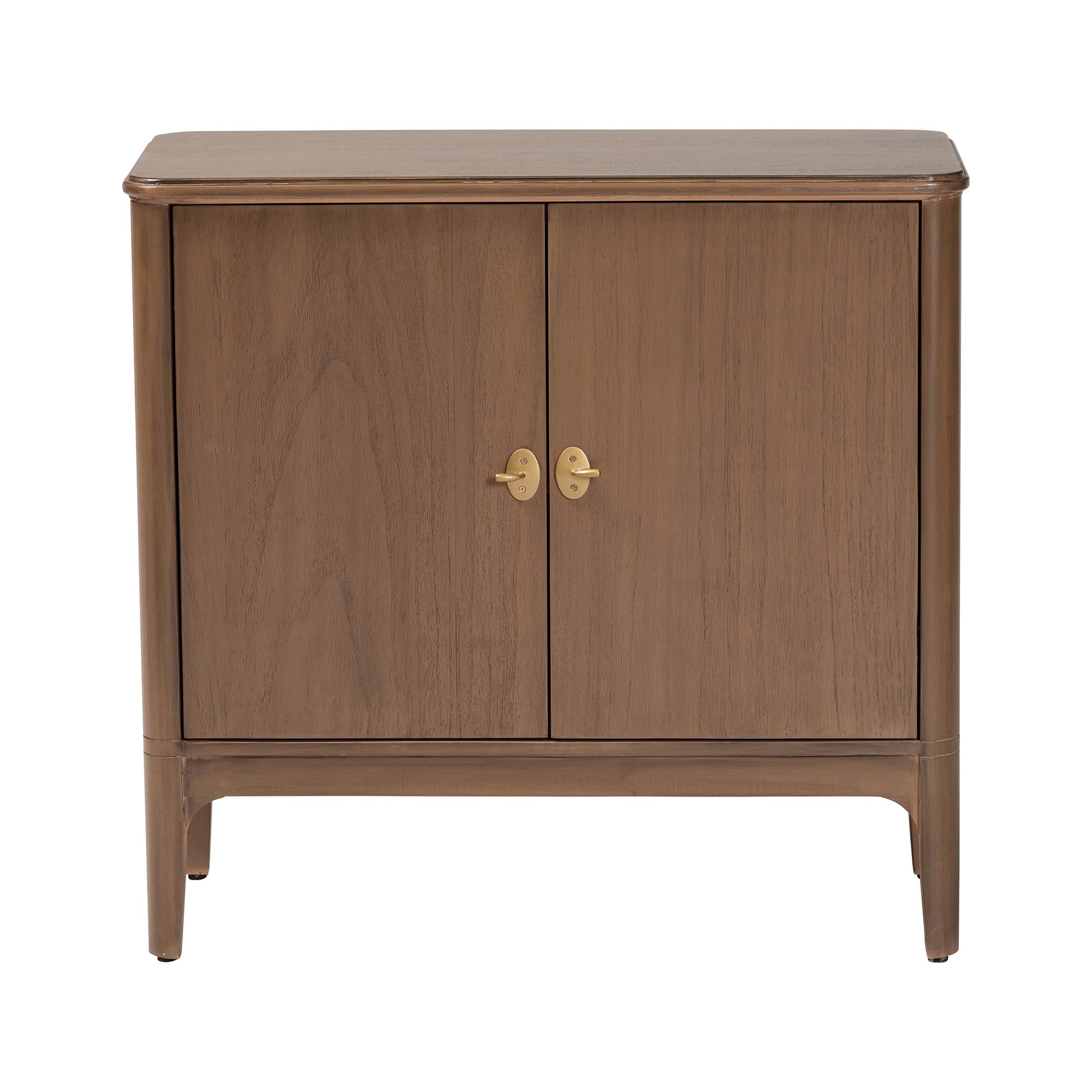 bali & pari Latifa Mid-Century Storage Cabinet, 2-Door, Antique Brown
