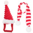 thumbnail image 1 of 1 Set Christmas Small Pet Hat Scarf Hamster Rabbit Dress up Cap Cosplay Scarf, 1 of 8