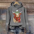 thumbnail image 2 of Christmas Hoodies for Women Graphic Xmas Cow Print Long Sleeve Fashion Hooded Sweatshirts Trendy Casual Pullover, 2 of 4