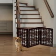 thumbnail image 3 of Etna Freestanding Wood Pet Gate 3-Panel Tri Fold Dog Fence - 48" Wide, 3 of 9