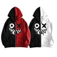thumbnail image 3 of Hpapadks Hoodie for Men Zip Up Hoodies Pullover with Front Pocket Oversized Gothic Graphic Print Old Baggy Hooded Jacket Mens Sweatshirts, 3 of 3