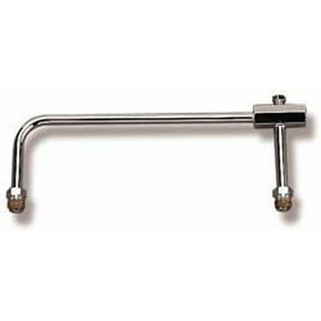 Holley Performance Carburetor Fuel Line 34-150 Dual Feed With Single Carburetor; 9-1/4 Inch Center-to-Center Length; Chrome