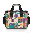 thumbnail image 7 of FORMRS Insulated Cooler Bag 24 Cans Capacity Soft Leakproof Lunch Box with Side Pockets, Purple Geometric, 7 of 7
