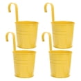 thumbnail image 1 of MasteelfCA 4pcs Iron Hanging Flower Pot Flower Planter Decoration Balcony Hanging Bucket, 1 of 7