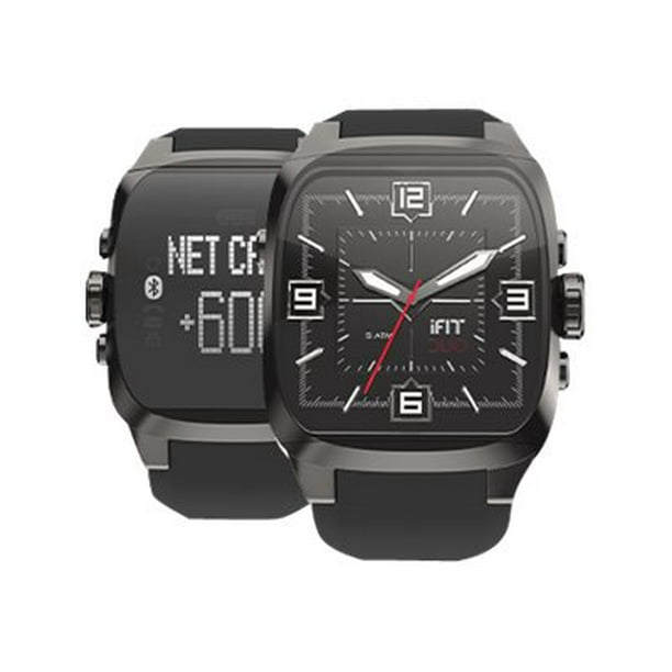iFit Duo Knight - Black square - activity tracker with band - monochrome - Bluetooth - Walmart