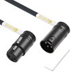 thumbnail image 1 of Cable XLR Devinal giratorio en ángulo recto macho a hembra de 1 m, 2 unidades, 1 of 8