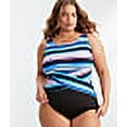 thumbnail image 4 of Atlantic Stripe High-Neck Mastectomy One-Piece Swimsuit, 4 of 6