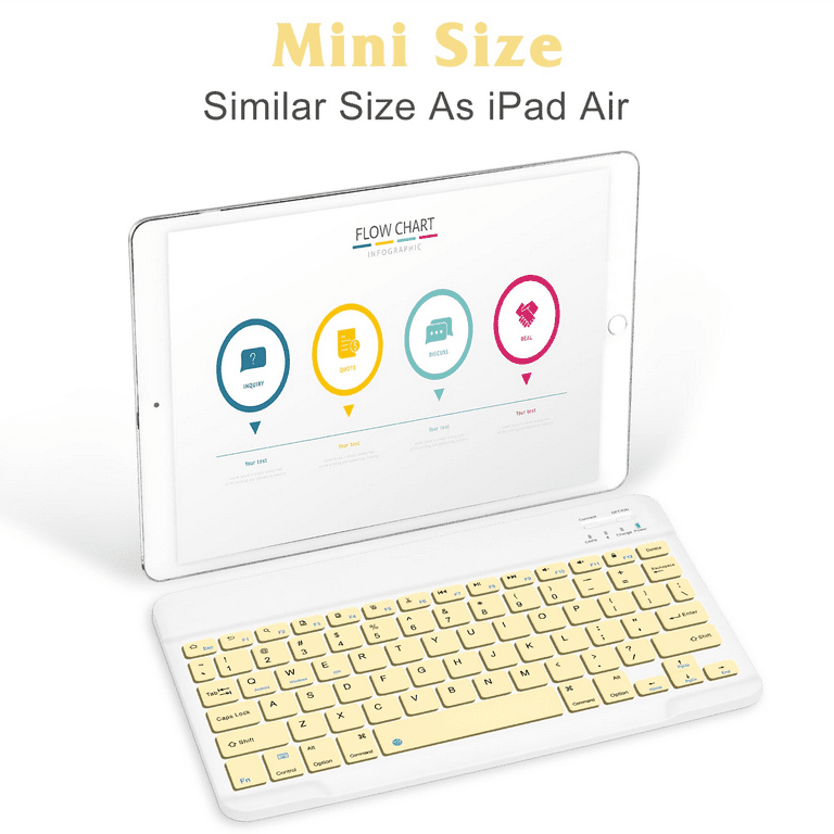 Ultra-Slim Bluetooth rechargeable Keyboard for vivo X60 (China) and all  Bluetooth Enabled iPads, iPhones, Android Tablets, Smartphones, Windows pc 