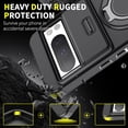 thumbnail image 3 of Case for Google Pixel 9A,Military Grade [Built-in Kickstand] Magnetic Rotate Ring Holder Heavy Duty TPU+PC Shockproof Drop Protect Phone Case for Google Pixel 9A (Orange), 3 of 10