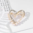 thumbnail image 4 of Grofry Heart Shape Brooch Pin with Shiny Rhinestones Faux Pearls Corsage Suit Lapel Pin Clothes Decoration Accessory, 4 of 7