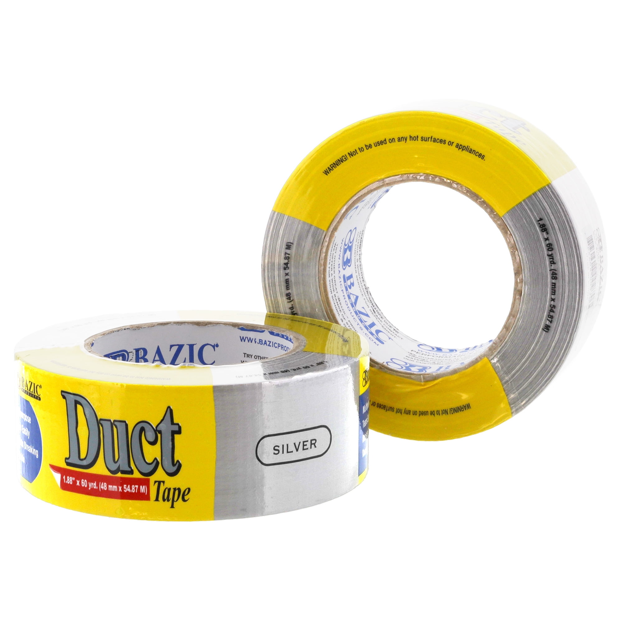BAZIC Silver Duct Tape 1.88" X 60 Yards, Colored Duct Tapes for Sealing