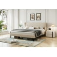thumbnail image 1 of EDTara Modern Upholstered Bed Frame Full, Wingback Headboard, Wood Slat Support, Easy To Assemble and Noise Free, 1 of 7