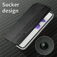 thumbnail image 4 of Clear Case for Nothing Phone 1 with Card Holder, Fiber Pattern PU Leather Wallet Flip Shockproof Phone case Cover for Nothing Phone 1 QW Black, 4 of 9