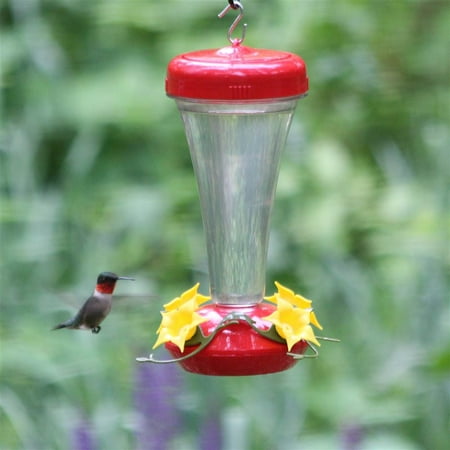 Perky-Pet Aster Top Fill Push-Pull 12-ounce Plastic Hummingbird Feeder