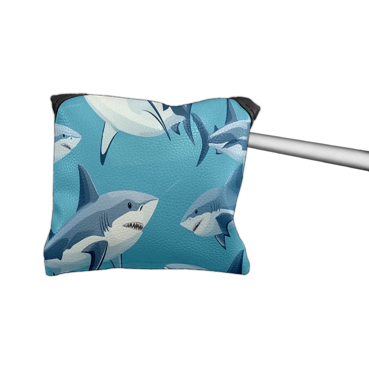 Golf Mallet Putter Cover Premium Leather Golf Putter Head Cover with Magnetic Closure, Golf Cover for Men and Women Ocean Pattern