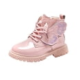 thumbnail image 2 of LvhaoGJOB Girls' Ankle Boots for Snow Play - Lace-Up Design, Side Zipper, 2 of 9
