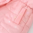 thumbnail image 5 of oqasdz Girls Coats Children Long Sleeve Snowflake Print Quilted Hooded Warm Outerwear Fall Winter Top Coat Outwear Size 4 Y-5 Y, 5 of 5