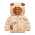 thumbnail image 2 of Toddler Winter Lightweight Puffer Jacket for Boys Girls Waterproof Windproof Quilted Winter Hood Coat with Animal Prints, 2 of 4