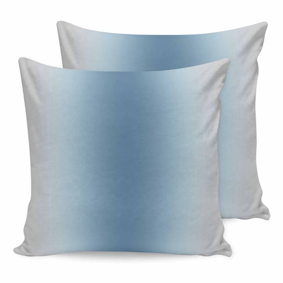 16x16 Pillow Covers Set of 2, Blue Grey Ombre Square Throw Pillow Covers for Couch/Sofa/Living Room, Farmhouse Gradient Minimalist Decorative Soft Pillowcases for Couch Throw Pillows