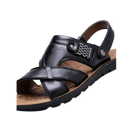 

Taykoo Men s Sandals Leather Open Toe Beach Sandal Outdoor Summer Sport Sandals