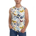 thumbnail image 3 of Uemuo Flowers Butterfly Pattern Men's Sleeveless T-Shirt,Muscle Athletic Tank Top, Moisture-wicking Quick-dry Breathable Classic Tee Top for Gym Run Outdoor Sports-Large, 3 of 8