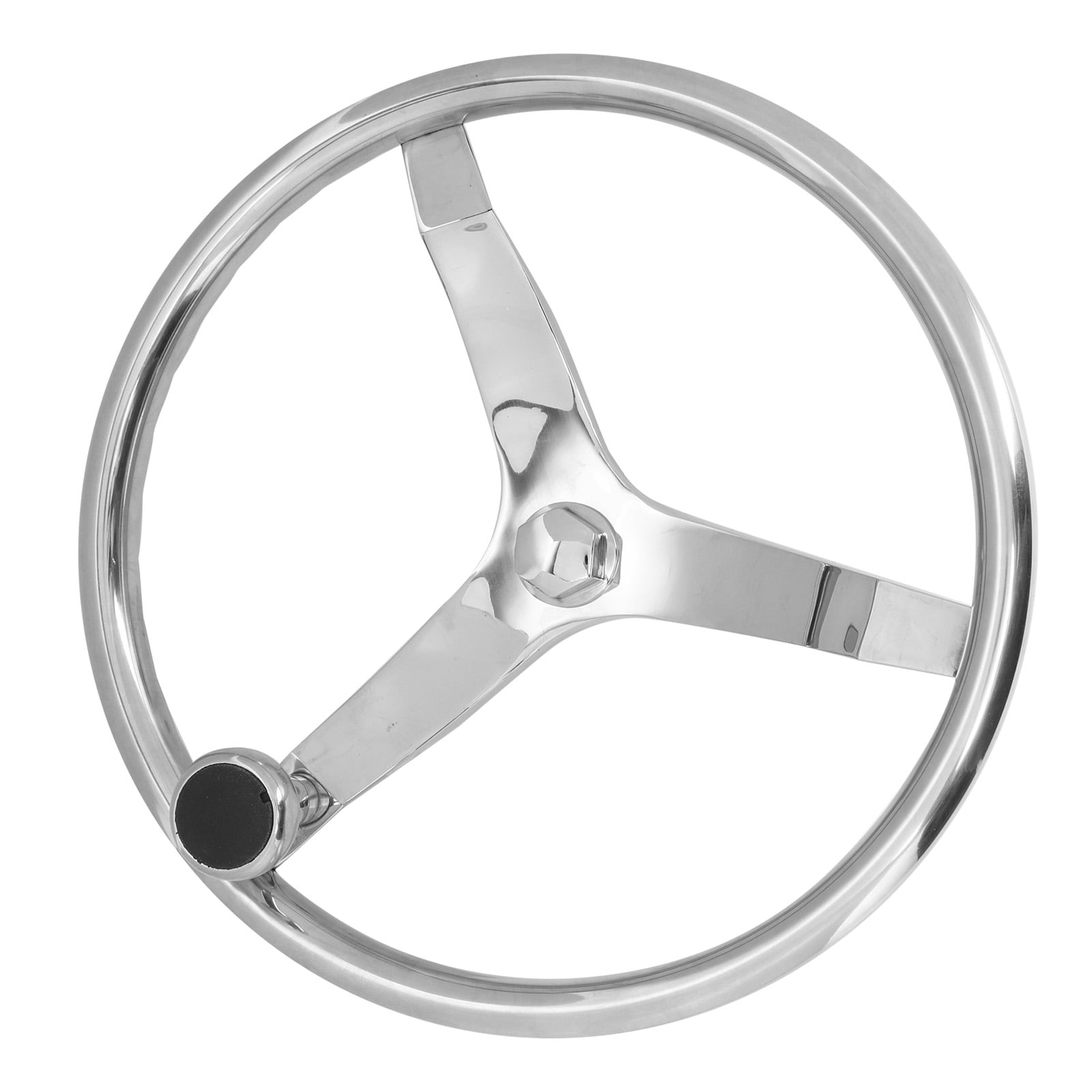 3 Spoke Steering Wheel, Boat Steering Wheel Stainless Steel 13.5in