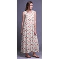 thumbnail image 4 of Bimba Robe de Nuit en Rayonne pour Femmes Maxi Imprimée Tenue de Sommeil Robe de Nuit-2x, 4 of 5