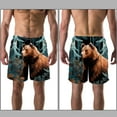 thumbnail image 3 of luoweisi Men's Beach Shorts Quick Dry Swim Trunks with Mesh Lining Bear L, 3 of 5