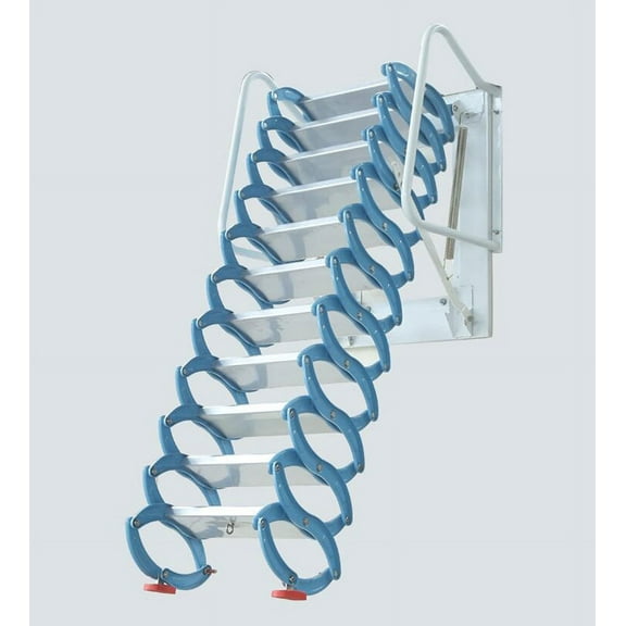 Telescopic Folding Ladder Blue Interlayer Small Wall Hanging Aluminum-Magnesium Alloy