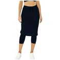 thumbnail image 1 of Skirted Legging For Women Yoga Workout With Built In Skirt Tennis Athletic Comfort Fit, 1 of 5