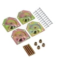 thumbnail image 2 of 4pcs Furniture Parts Home Hardware Cabinet Furniture Mounting Bracket Table Feet Sofa Angled Legs Fixing Plate Bed With Screw, 2 of 9
