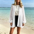 thumbnail image 4 of hotojiny Women's Cardigan Oversized Summer Long Sleeve Open Front Lightweight Jacket Flowy See Through Sheer Cardigans, 4 of 6