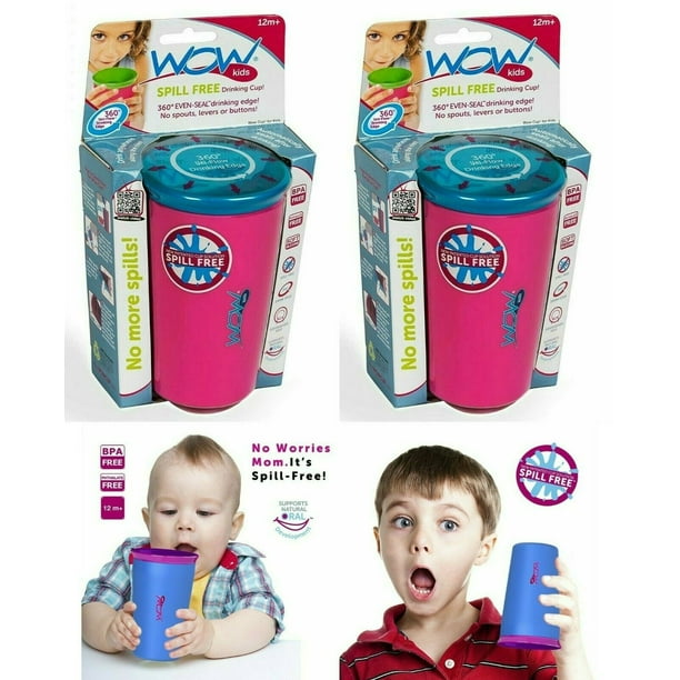 2 Spill Proof Sippy Cups for Toddlers No Spill 360 Drinking Toddler