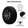 thumbnail image 4 of Balery Yellow Lemon And Orangetire Cover Waterproof Dust-Proof, Universal Spare Wheel Tire Cover For Trailer, Rv, Suv Truck And Vehicle Camper Accessories-16 Inch, 4 of 9