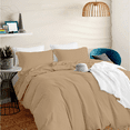 thumbnail image 2 of EGYLIN 800 Thread Count Duvet Cover set 100% Luxury Soft Egyptian Cotton with Zipper Closure 1 Pic Duvet Cover - Taupe , Super King (98x108), 2 of 5