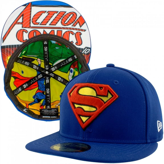 Superman Action Comics #1 Underside Print New Era 59Fifty Fitted Hat-7 Fitted