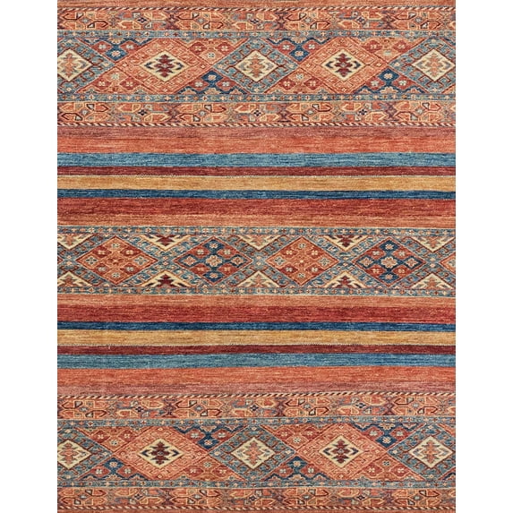 Ahgly Company Indoor Rectangle Abstract Light Copper Gold Abstract Area Rugs, 3' x 5'