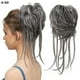 thumbnail image 1 of Zhuge Moño desordenado, extensión de moño despeinado, banda elástica para el cabello, moño rizado, coletero para mujer, gris oscuro, 1 of 3