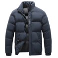 thumbnail image 2 of Men’S Puffer Jacket Warm Down Alternative Insulated Coat Packable Water-Resistant & Windproof Winter Outerwear with Zipper Pockets A-Blue XXL, 2 of 3