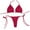 A2 Wine, variant on Susanny Women Triangle Bikini Sets String Halter Bathing Suits Sexy Two Piece Swimsuits Tie Side Bottom White M
