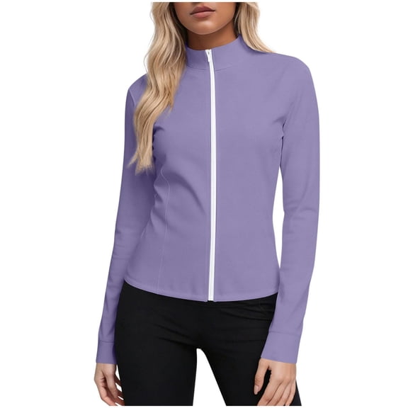 Vrorvz Sun Protection Jacket Womens Long Sleeve Summer Quick Dry Tee Tops Hiking Running Outdoor Clothes
