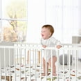 thumbnail image 3 of Sweet Jojo Designs Watercolor Woodland Forest Animals Green Brown White Fitted Crib Sheet, 3 of 6