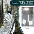 thumbnail image 6 of Emergency Mylar Thermal Blanket, 82" X 51" Reflective Survival Blanket for Camping Hiking First Aid, 1 Piece Blanket Silver Tanuke, 6 of 9